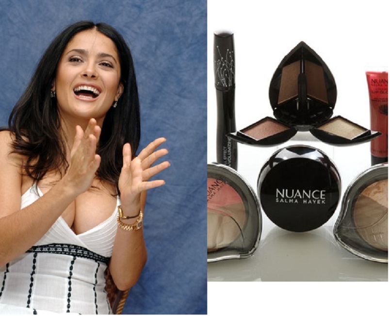 Салма Хайек представя козметичната си марка Nuance
